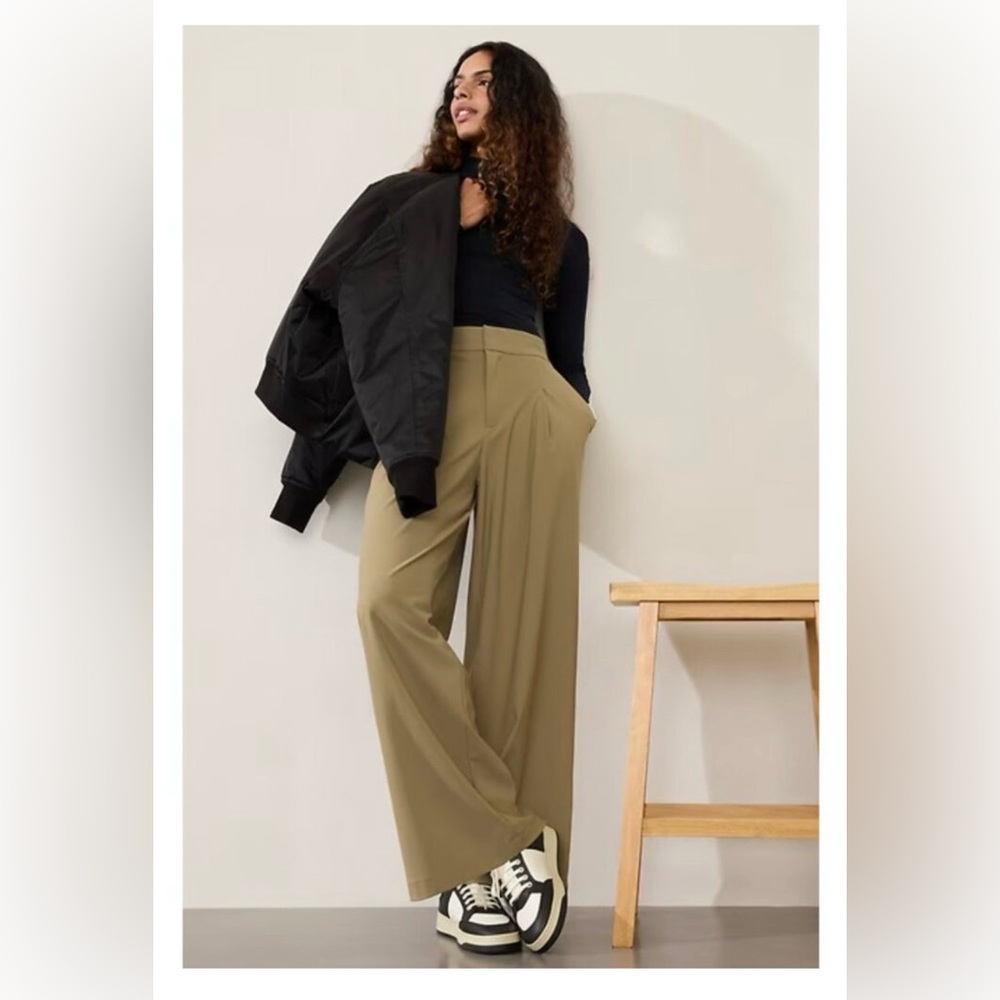 Athleta Pinnacle High Rise Trouser Olive Branch 4